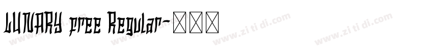 LUNARY free Regular字体转换